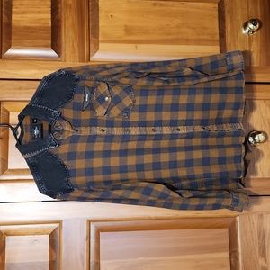Harley Davidson Plaid Flannel Large